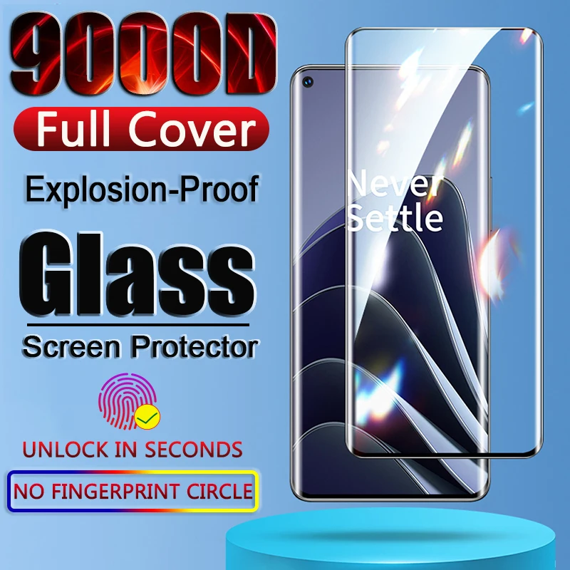 

9000D For Oneplus 11 9Pro 10Pro 8Pro 8 Screen Protector Oneplus7TPro 7Pro Curved Glass Full Cover Explotion-Proof Tempered Glass