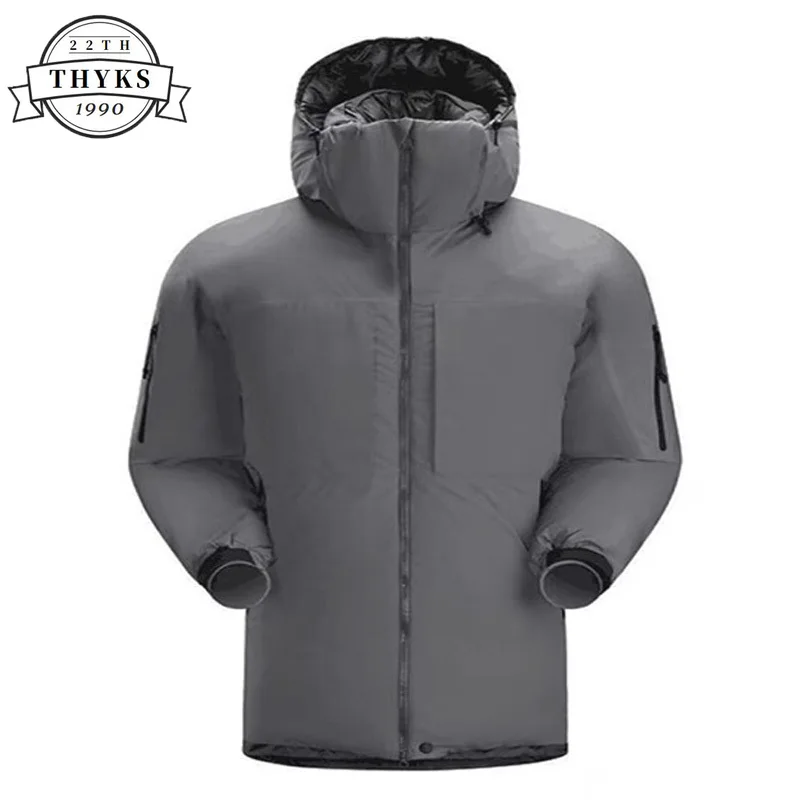 Outdoor Puffer Jackets Thicken Warm Windproof Waterproof Hooded Down Jacket Fashion Casual  Autumn Winter Men's Hoodie Coat Down