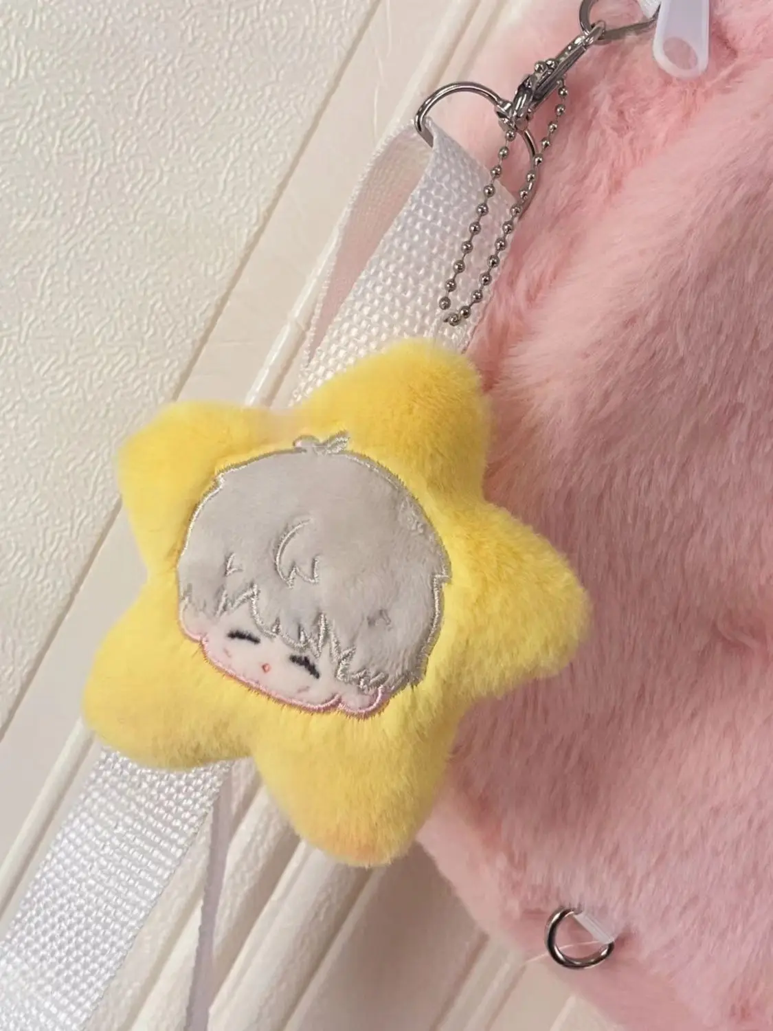 Gefüllte 10 cm Spiel Anime Liebe und Tiefe Aster Space Star Plüsch Quietschende Schlüsselbund Körper Plüsch Puppe Spielzeug Weiche Dress up Baumwolle Kind Geschenk