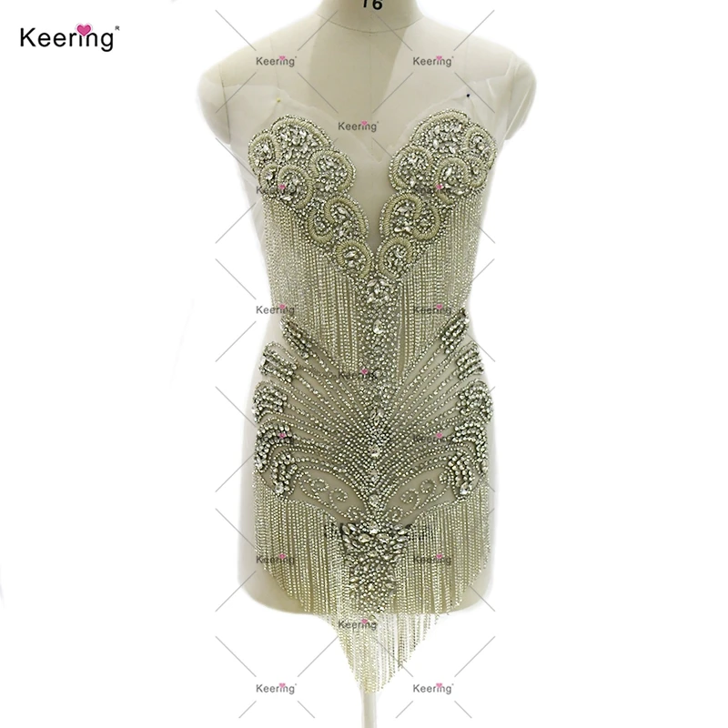 Rhinestone Applique Tassel for Party Dress, 3D Fashion, Popular, Hot Sale, WDP-455