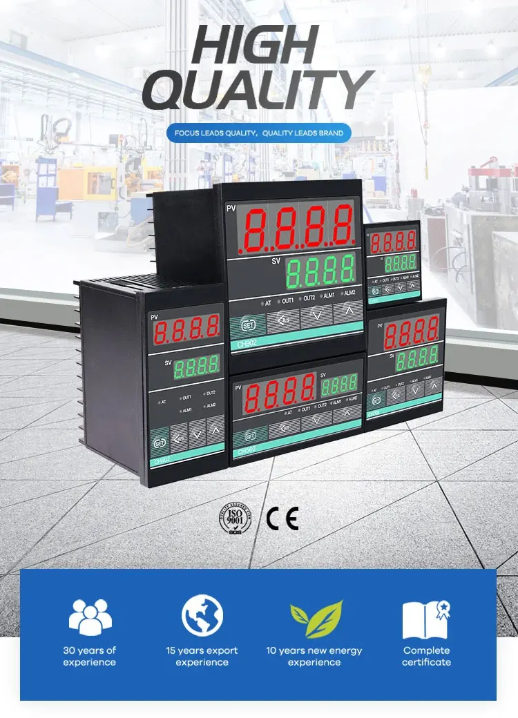 CH102 Digitaler Temperaturregler CH702 LED-Anzeige Kunststoffmaterial Industrieausrüstung OEM ODM Unterstützt – Detail 1