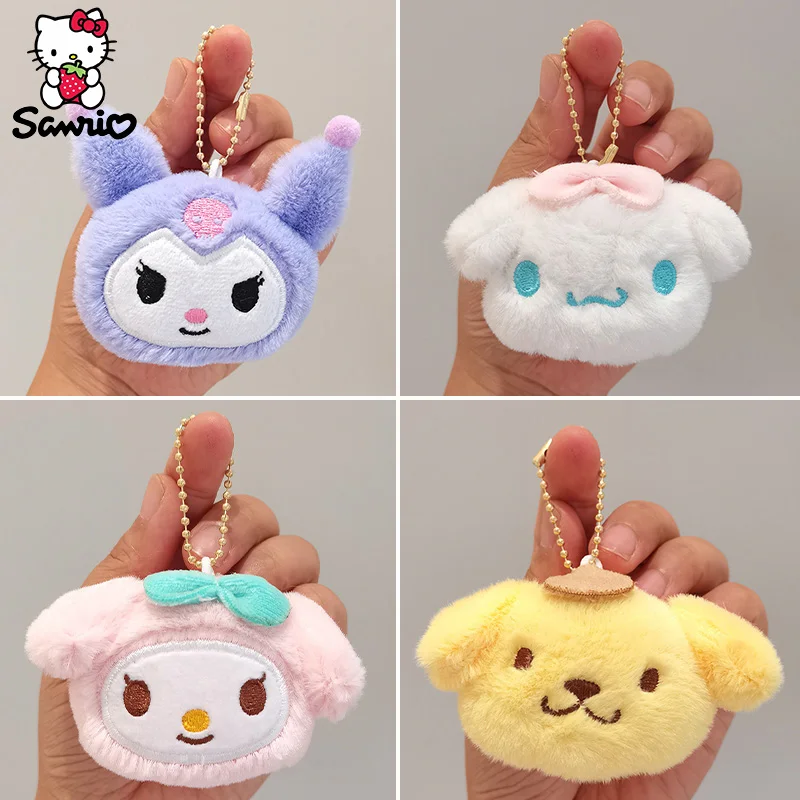 Sanrio Accessories Kuromi Keyring Doll Cinnamoroll Keychain Plush My Melody Backpack Pendant Hello Kitty Thing Wholesale Kid Toy