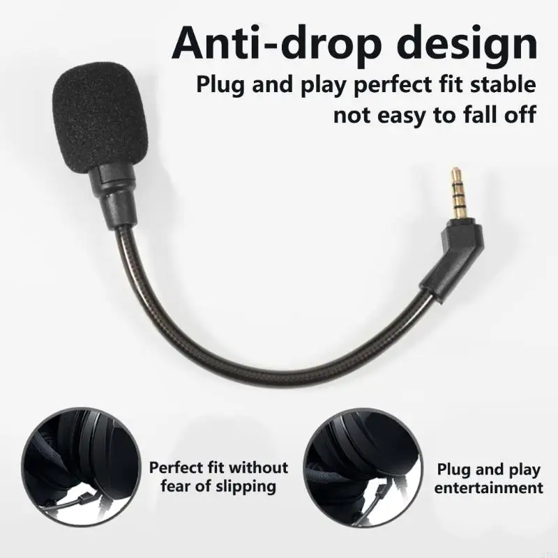Replacement Mics Boom for Theta 7.1 Headsets Microphones Boom for Consoles and PC Gaming Headsets Office