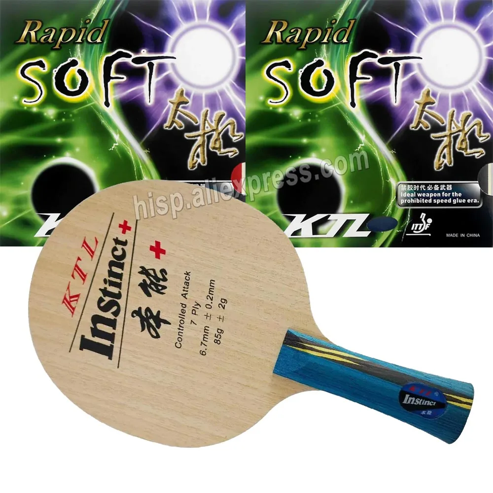 

Лезвие для настольного тенниса KTL Instinct+ Controlled Attack с 2 губками для настольного тенниса KTL Rapid SOFT с губкой для пинг-понга