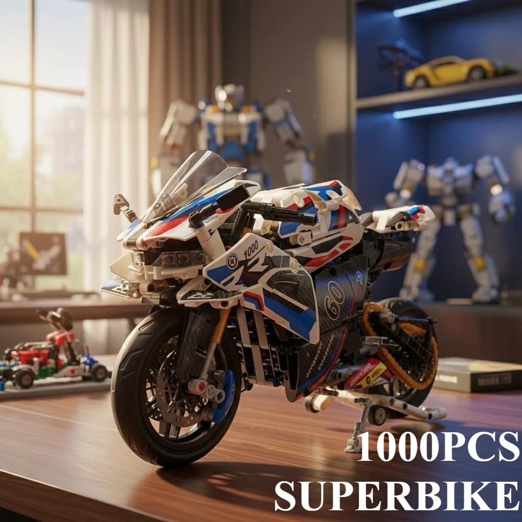 

1000PCS Super Motorcycle Building Blocks Set - Assembling Model Toy for Home Decor Ideal Holiday Gift for Kids And Adult