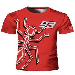 Motorcycle Race Blue Summer Men's Breathable T-Shirt Team Marquez Fans Casual Short Sleeves T Shirt For Men