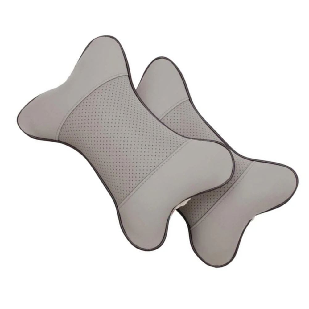 

2pcs Car Cushion Headrest Protector Headrest Pillow For Driving Comfort Neck Pads Neck Rest Pillow Grey