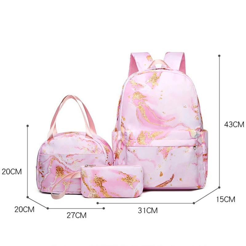 3 قطعة مجموعة ليلو ستيتش الطالب المدرسية فتاة صبي طفل على ظهره مزدوجة حقيبة كتف السفر القلم حقيبة الكتب محمول مجموعات هدية عيد
