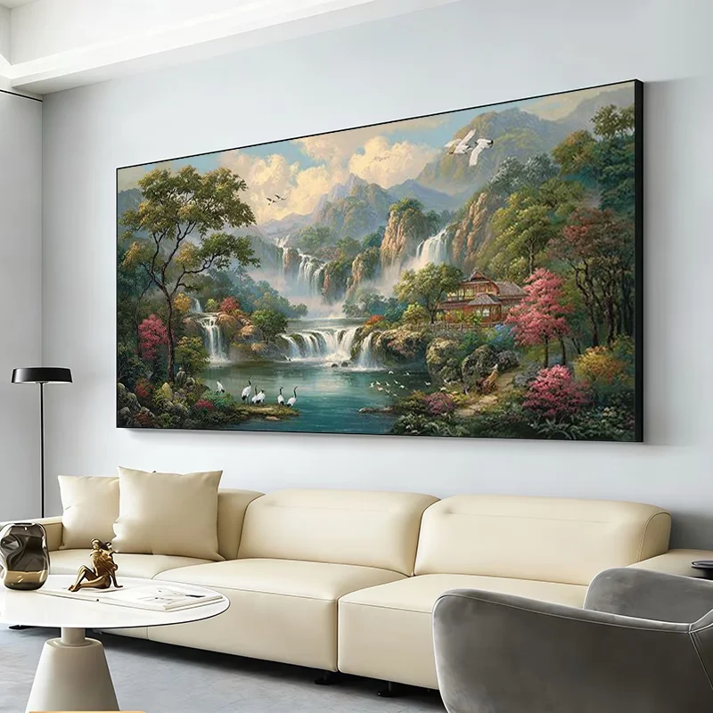 

Большие наборы для алмазной вышивки DIY: Река, зелень, водопады, птицы, 5D мозаика, Древо Жизни, декор для стен, алмазная вышивка