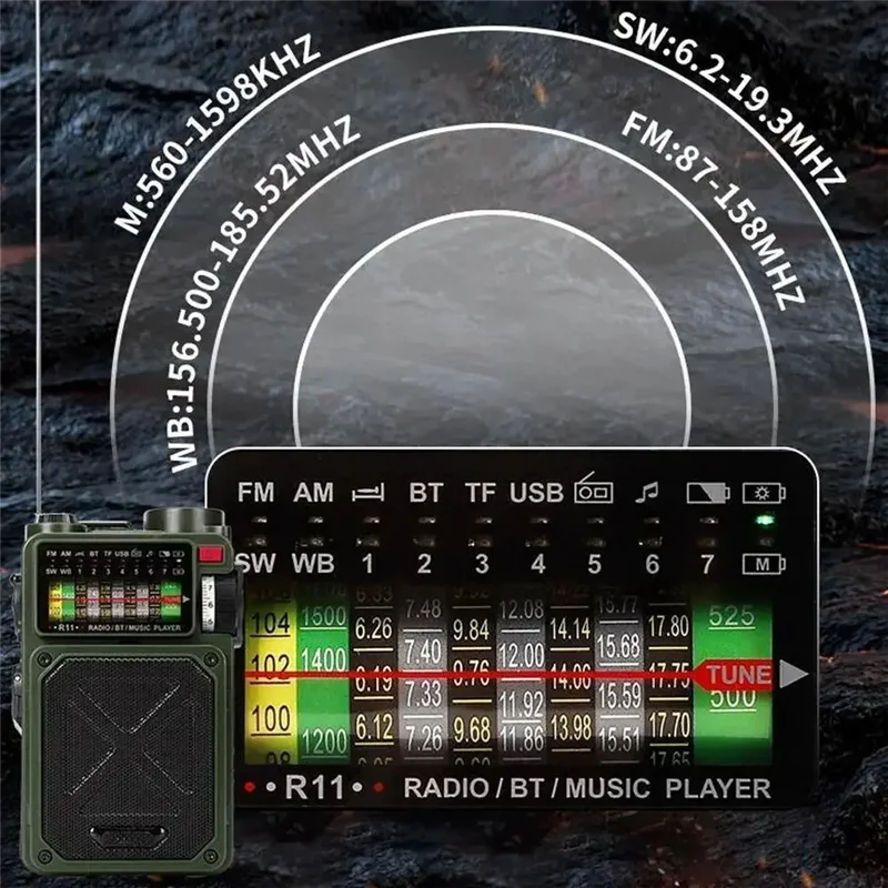 B29C-Hand-Operated Emergency Solar Radio Solar Bluetooth Outdoor Camping Alarm Radio Bluetooth Outdoor Camping Alarm Radio