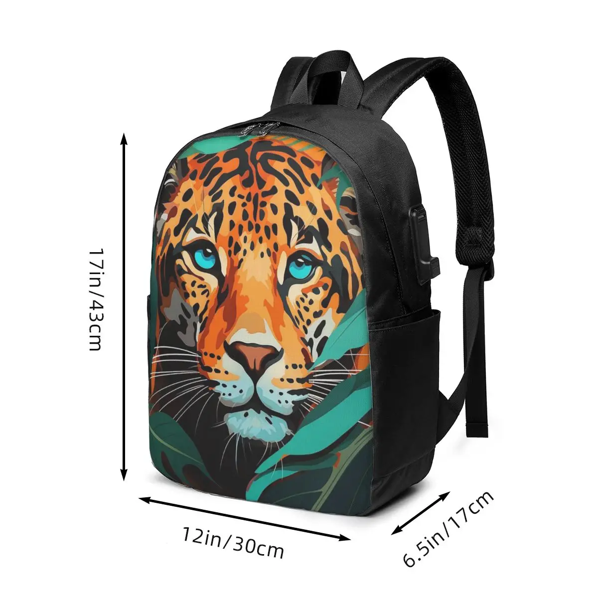 Jungle Wild Leopard Art Backpack Travel Notebook Bag Computer College Student School Bag Laptop Shoulder Bags for Men Women