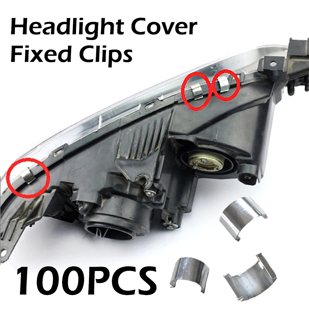 100PCS Headlight Cover Fixing Clip Car Headlight Retrofit Acces Lamp Cover Sealing Fixed Buckle Bidirectional Snap 13 14 15mm