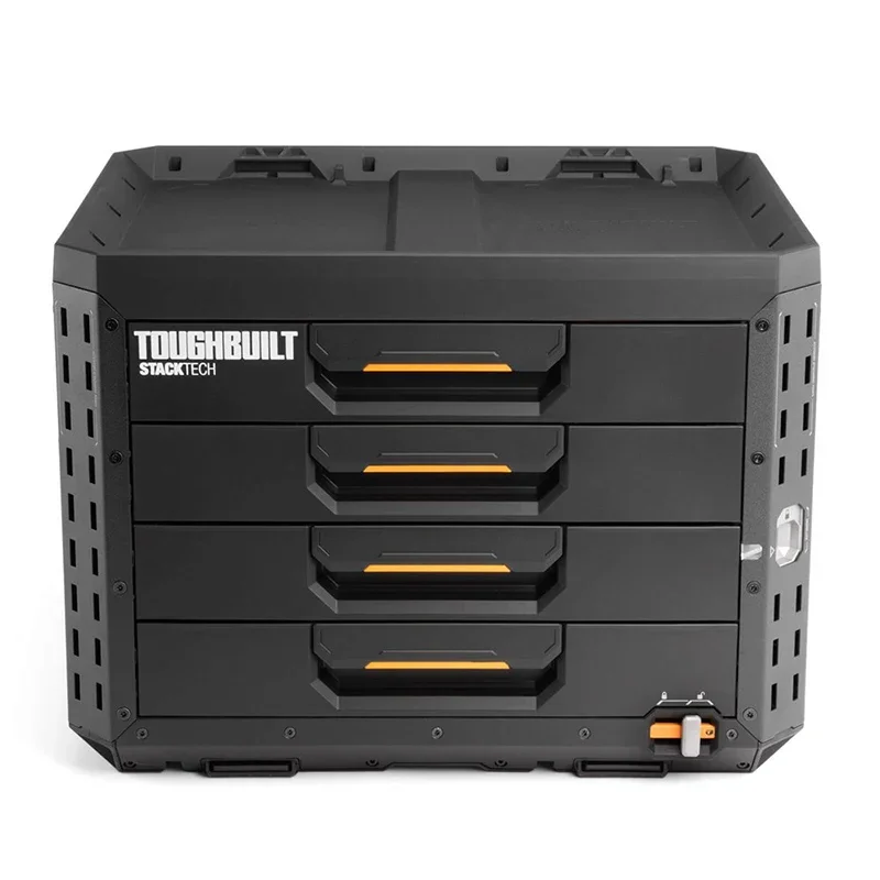 TOUGHBUILT Stackable 4-layer Multi drawer Drawout Toolbox for Electrician Maintenance and Storage TB-B1-D-74
