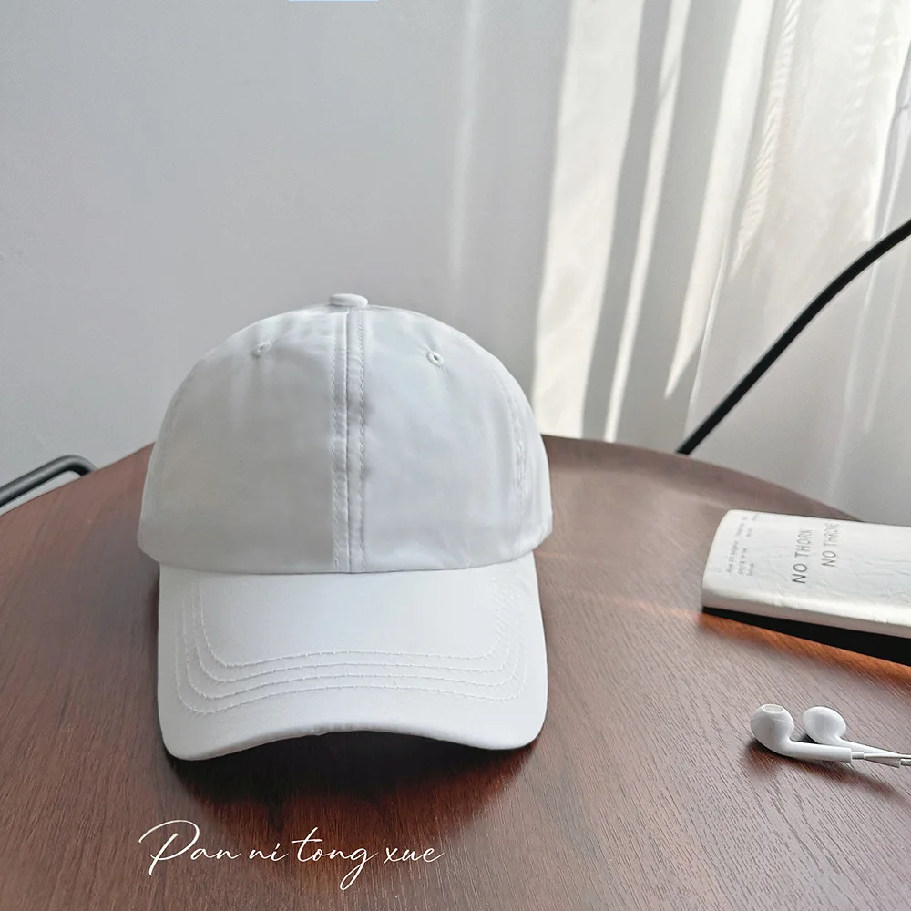 Boné de beisebol coreano com coroa macia de cor sólida suave, de secagem rápida e alta qualidade, unissex ao ar livre