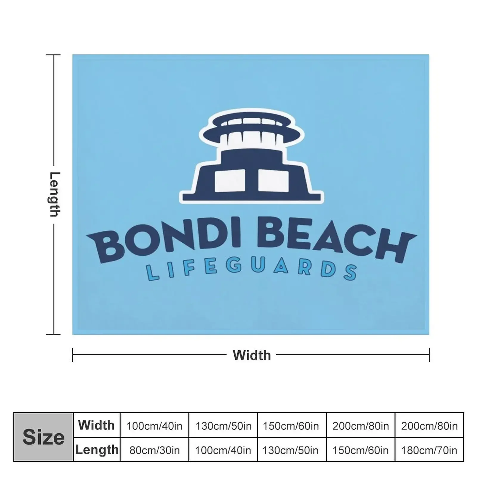 Bondi Rescue Blue Throw Blanket Summer Beddings Soft Big christmas decoration Luxury St Blankets