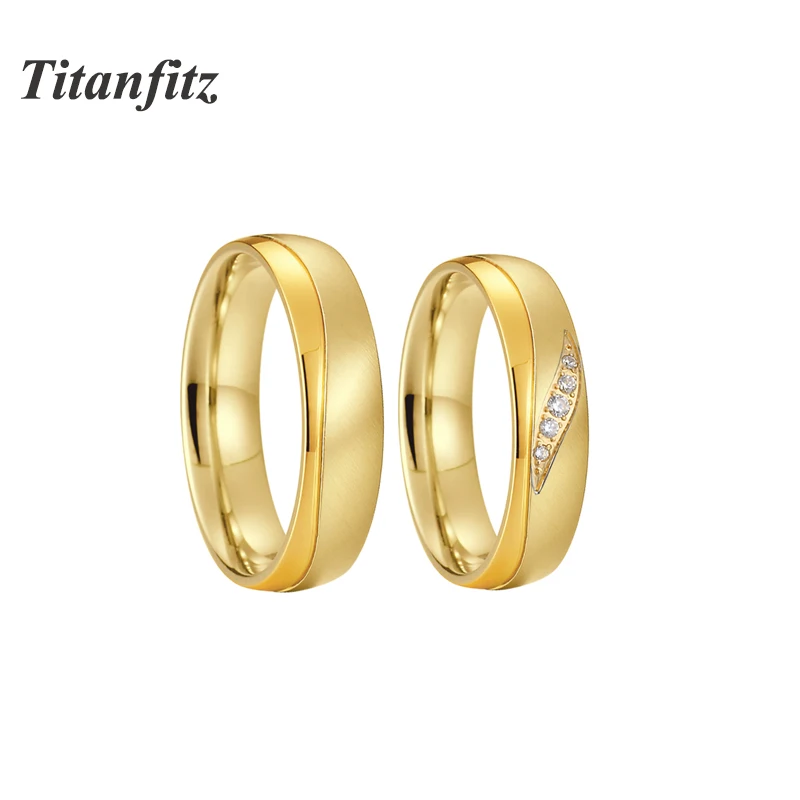 

Love Alliances Western Real Solid 14k Gold Ring dubai fine jewelry set High Quality couples wedding rings for men and women