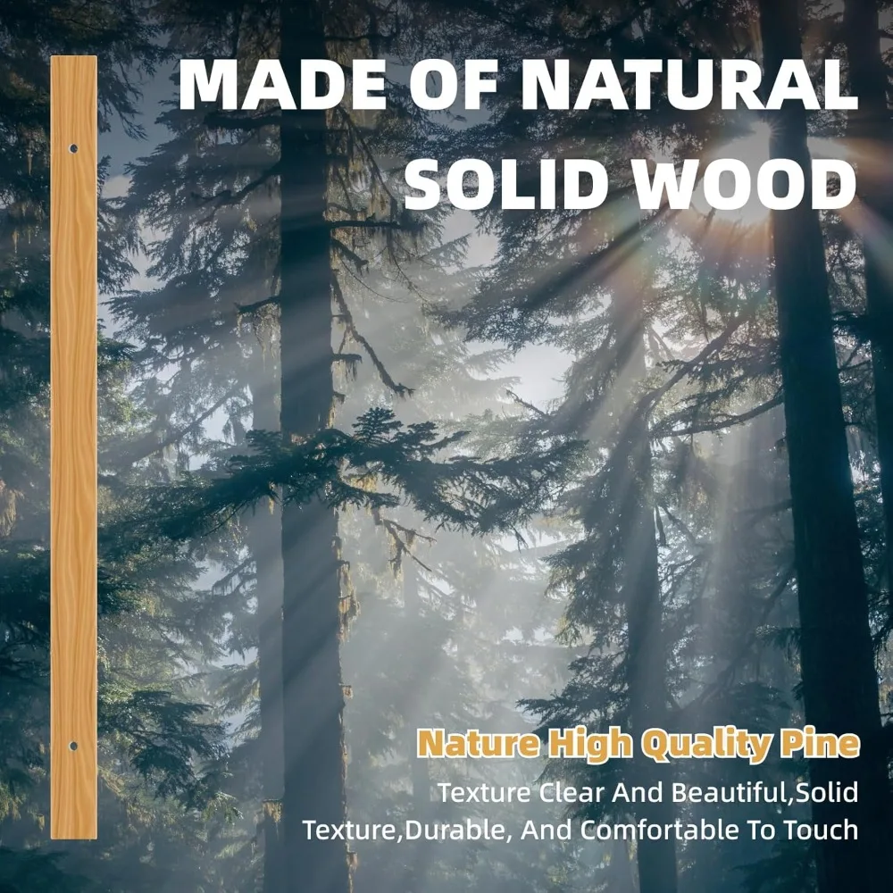 درابزين الدرج الداخلي والخارجي، درابزين خشبي غير قابل للانزلاق مثبت على الحائط بطول 5 أقدام لسلامة سلالم #5