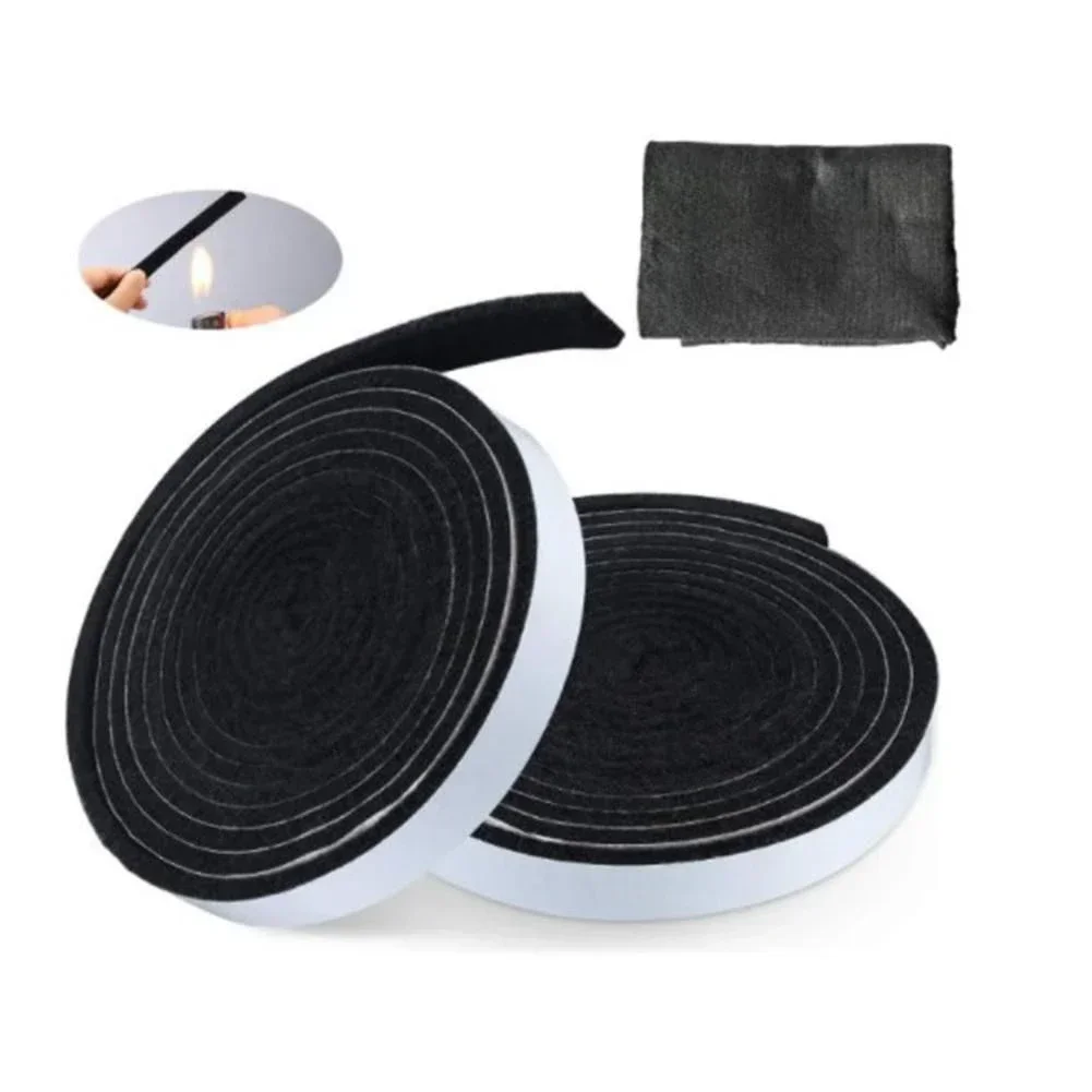 Barbecue Sealing Tape 1 Roll About 2.5cm X 3.6m Fire Resistant Fibre Self Stick Super Adhesive 2.5mm