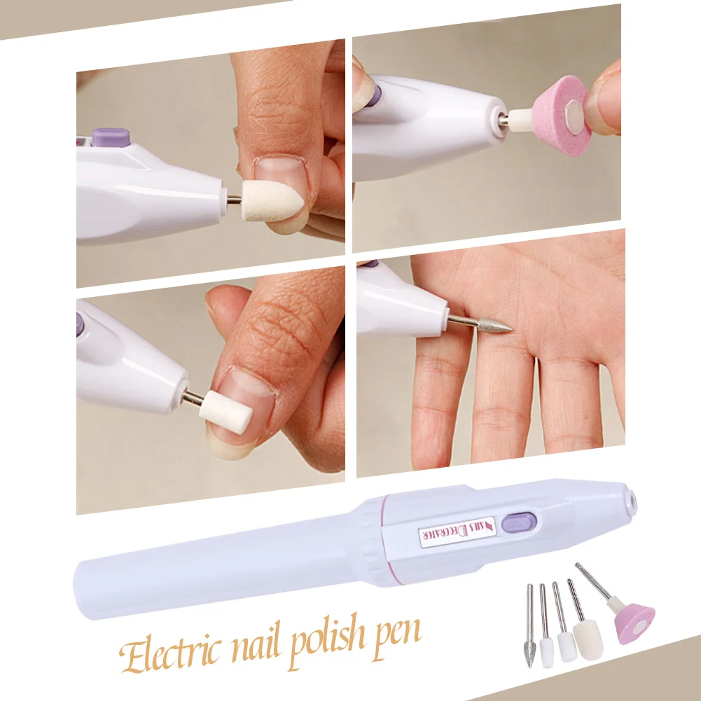 5-in-1 Electric Manicure Nail Drill File Grinder Grooming Callus Remover Nail Buffer Polisher Personal Manicure Pedicure Kit