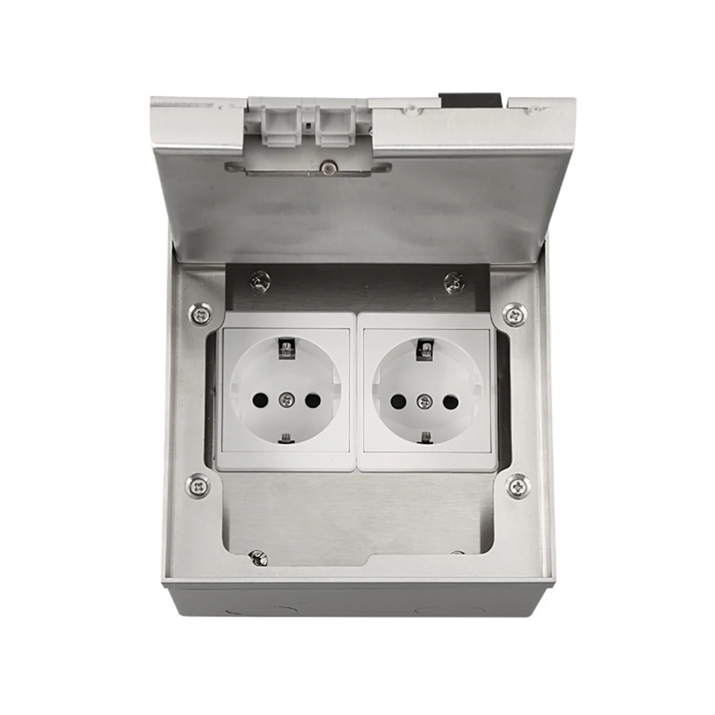 EU Standard Socket Recessed Floor Socket Concealed Wiring Recessed Floor Socket With EU Standard High Temperature Resistance