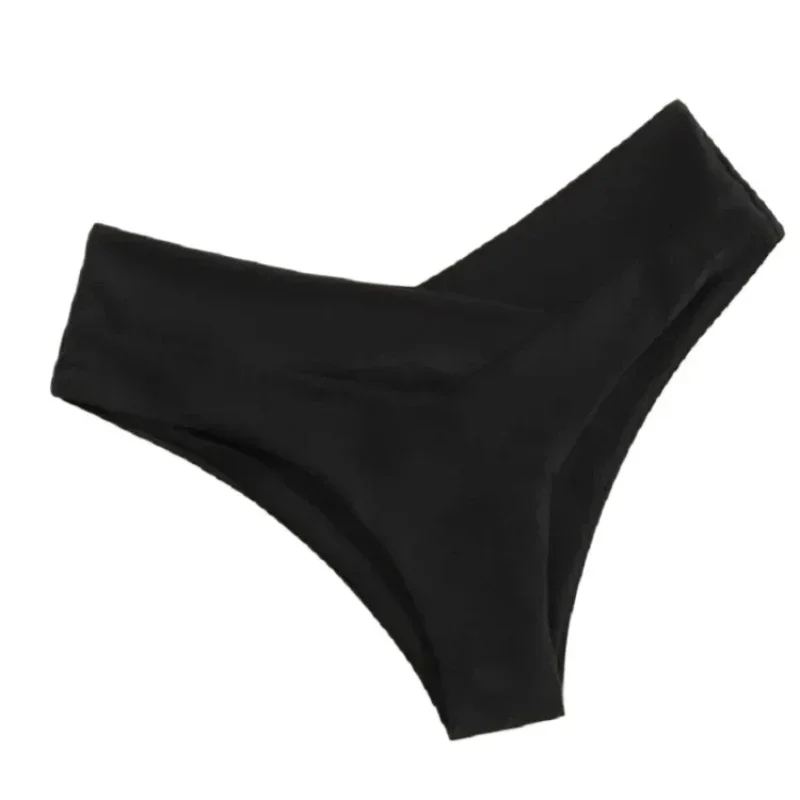 2025 Nuovo sexy V sfacciato bikini brasiliano a vita alta costumi da bagno donna estate spiaggia costume da bagno bikini nero set costume da bagno donna