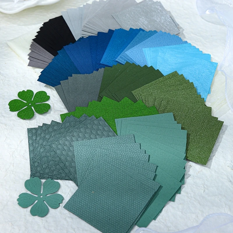 HX6A Decorative Craft Paper Sticker Collage Designs Paper Texture for Journaling and Projects Water Resistant Paper Sheets