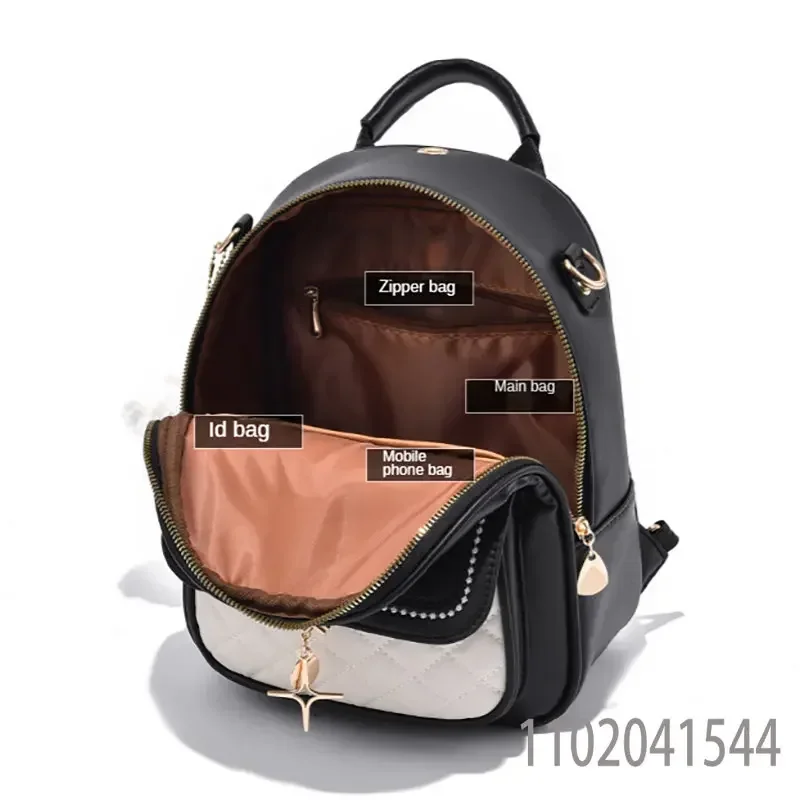 Disney PU Leather Backpack for Women Girl Fashion Mickey Mouse Handbag Large Capacity School Bag Durable Luxury Designer Purse