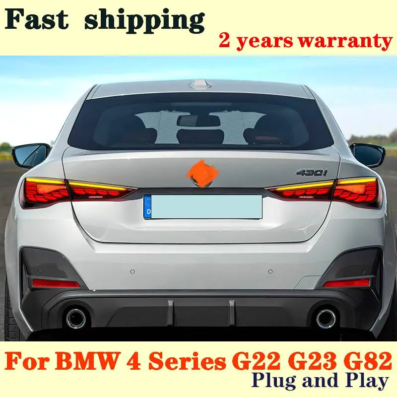 

Taillights For BMW 4 Series M4 G22 G23 G82 2020 2021 2022 LED DRL Sequential Turn Signal Tail Light 425i 430 GTS OLED Tail Light