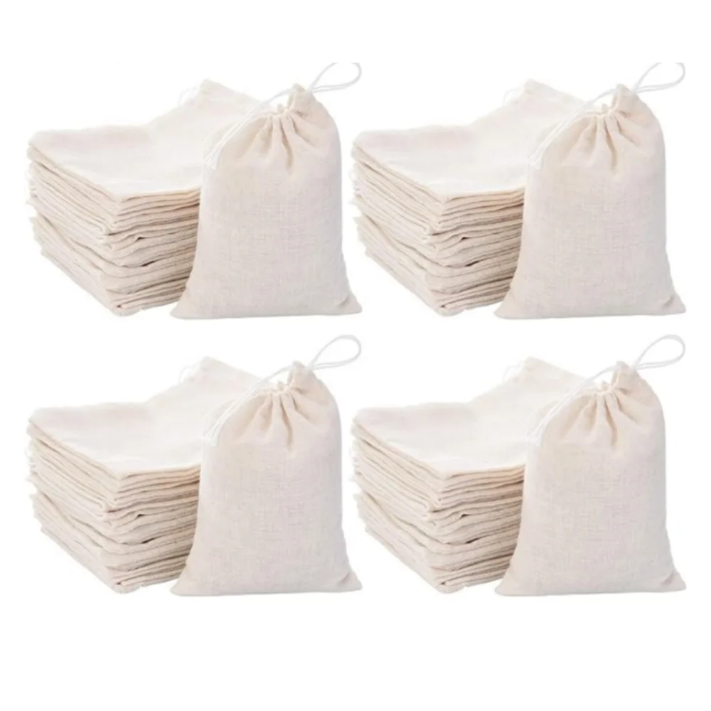 12 Muslin Bags Burlap Bags Muslin Drawstring Bags Sachet Bag Multipurpose Drawstring Bags for Tea Jewelry Wedding Party Favors