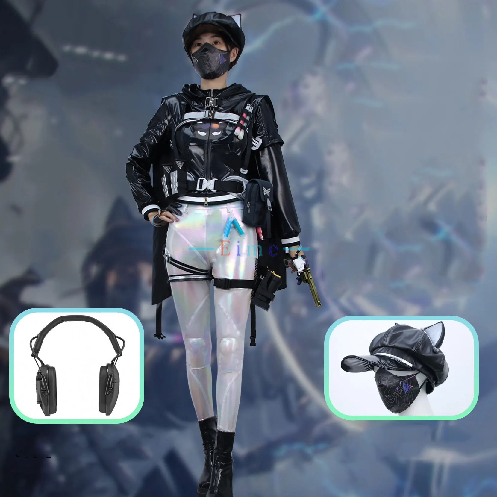 لعبة دلتا فورس لونا كيم تأثيري حلي المرأة يتوهم موحدة قبعة الدعامة هالوين كرنفال حفلة البدلة لعب الأدوار القماش مخصص