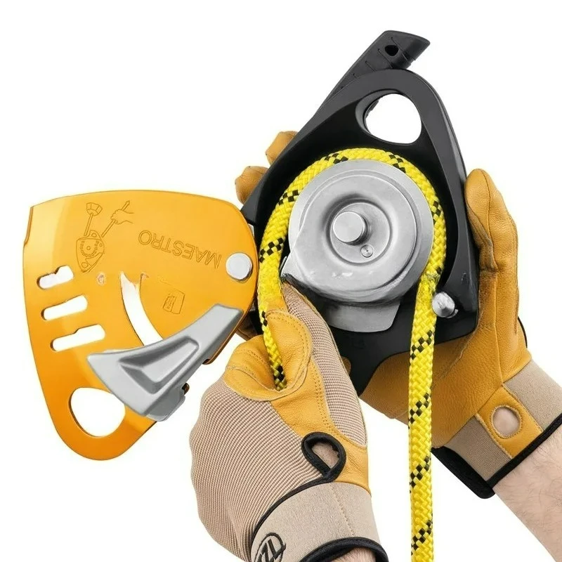

Be suitable for outdoor one-way pulley rescue lifting descender anti-fall grab rope