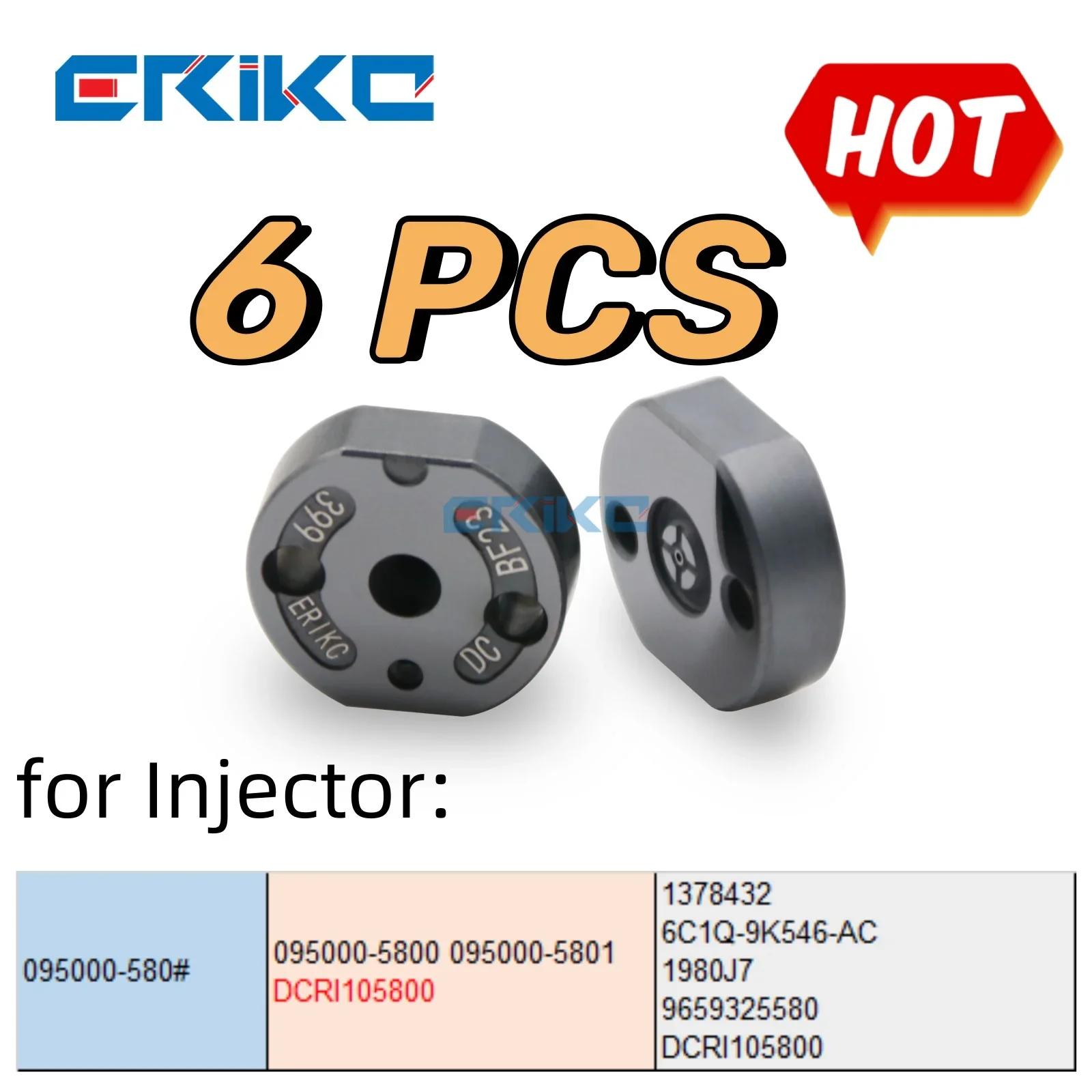 ERIKC 6C1Q-9K546-AC Injector Control Valve Plate BF23(SFP6) for Auto Diesel Engine Injection 095000-5800 095000-5801