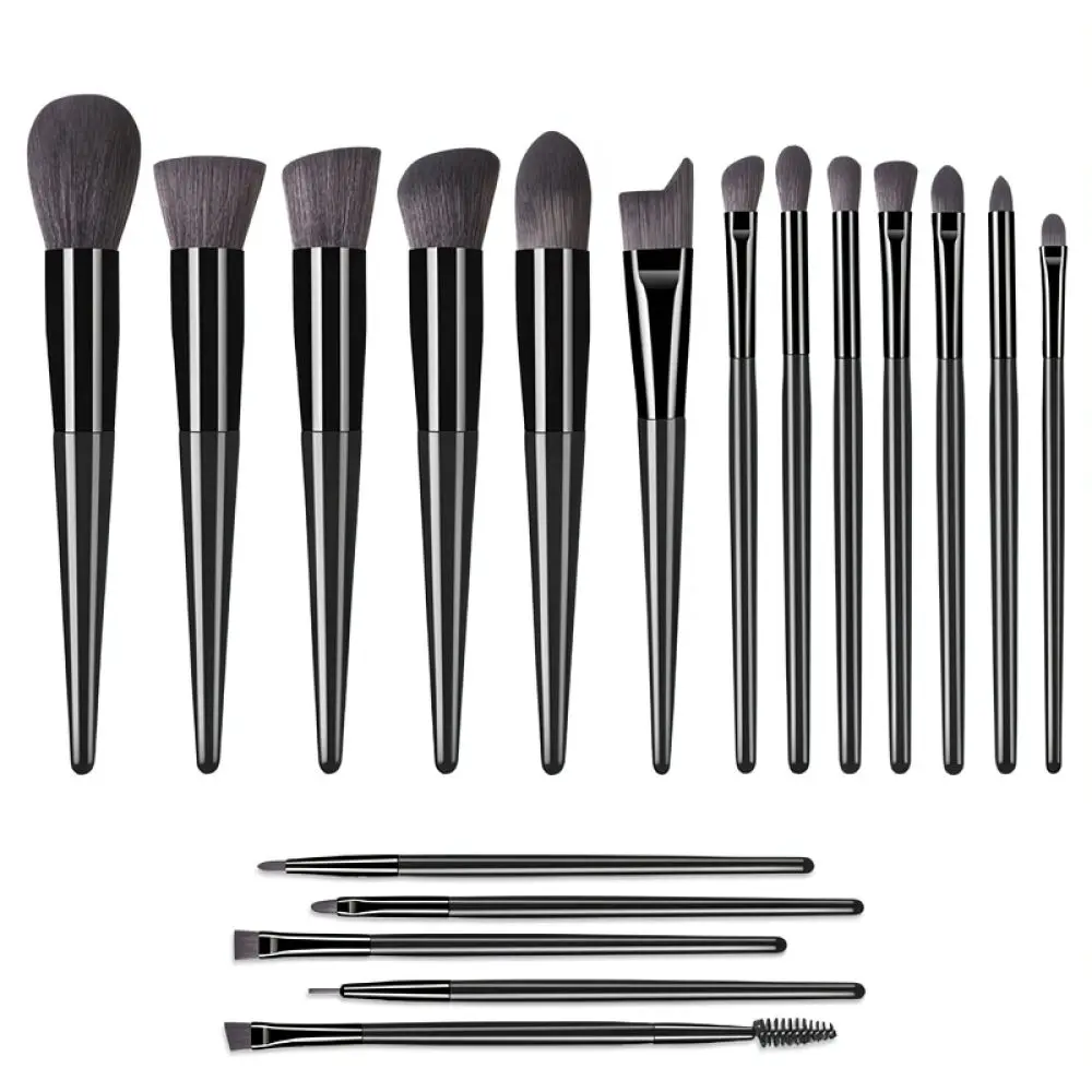 Professional Cosmetic Brush Kit Premium Synthetic Fiber Foundation Eyeshadow Powder Contour Blush Beauty Makeup Tool Set