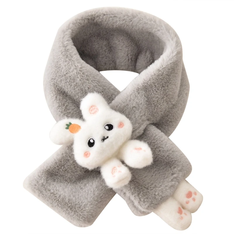 Furry Scarf Autumn Winter Plush Thick Warm Scarf Child Kids Scarf