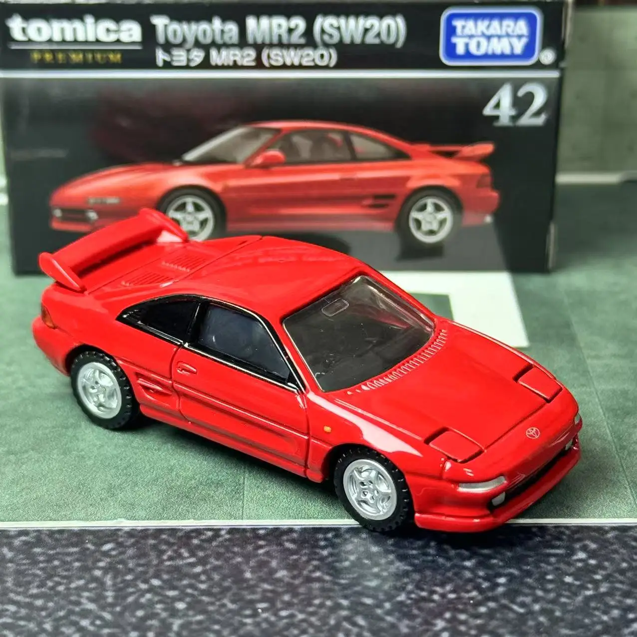 Takara Tomy Tomica Premium 42 Toyota MR2 (SW20) Casting Static Alloy Car Vehicle Diecast Metal Mode Collection Display Boy Toy