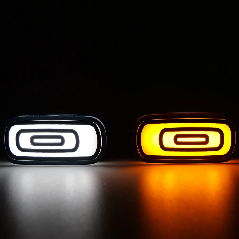 

July King Car Fender Side Daytime Running Light DRL + Streamer Yellow Turn Signals for Honda Accord Fit Jazz Civic City CR-V etc