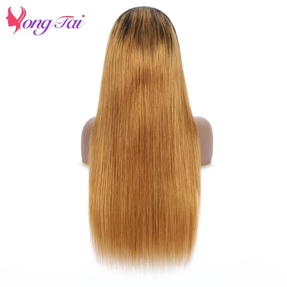 YuYongtai Brazilian HD Lace Closure On Sale And Promo Human Hair Lace Frontal Wig For Women T1B27 Color Free Shipping From China