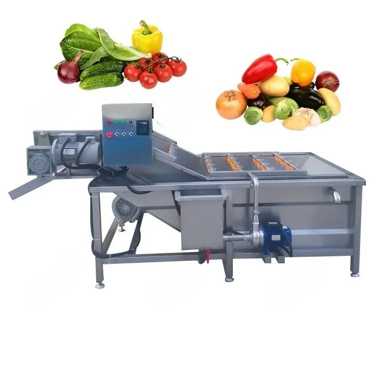 QUATE Fruit Washing And Grading Machine Vegetables And Fruit Processing Line Vegeteables Cutting Cleaning Washing Line