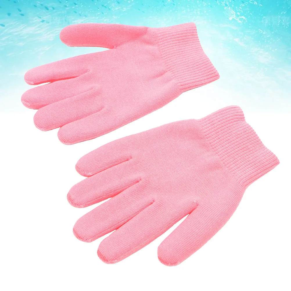 1Pair Beauty Care Gloves Gel Infused Elastic Fiber Hand Spa Gloves for Deep Moisturizing Nourishing Softening Skin At Home