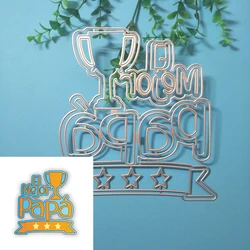 New Best Dads for Father's Day in Spanish cutting dies DIY scrapbook, embossed card, photo album decoration, handmade crafts
