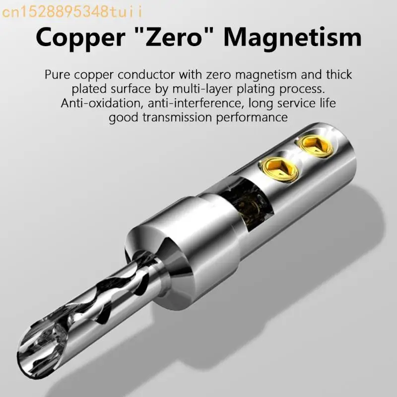Y4QF 1PC سلك مكبر الصوت موصل الموصل بدون لحام/موز بامح