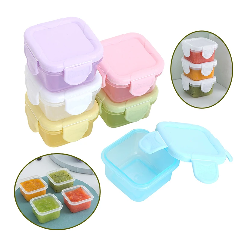 1/3/5/10pcs 60ml Dispensing Crisper Box Food Grade Thickened Sealed Pet Food Box Baby Food Storage Box Toddler Snack Container