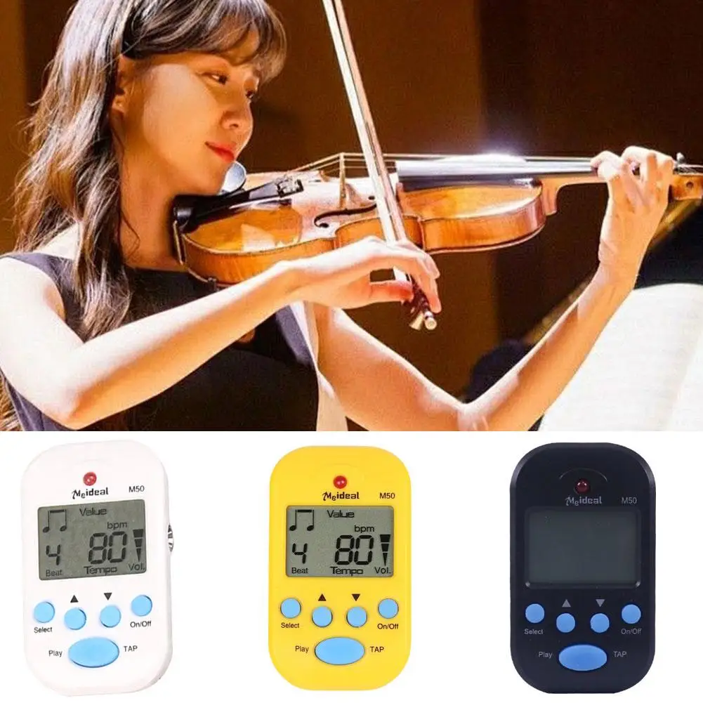 Professionele Clip Op Digitale Beat Tempo Metronome Lcd-Scherm Lichtgewicht Ritme Metronoom Voor Gitaar Viool Bas Snaren M9h5