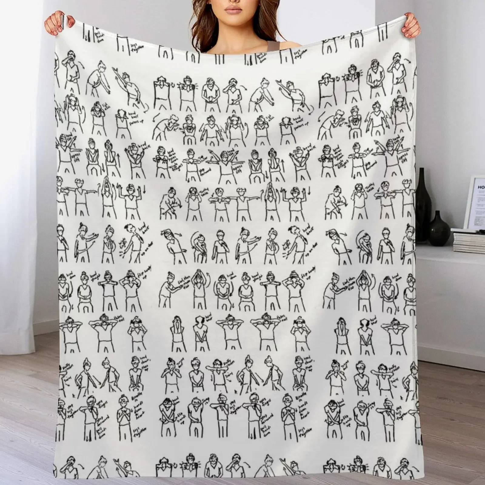 The Movements Throw Blanket Color Fast Cozy Throw Blanket