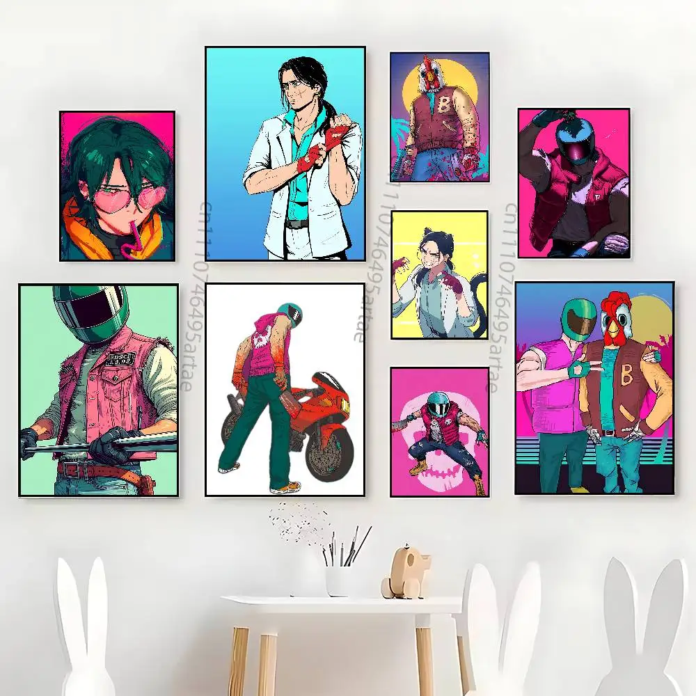 Постер The Son Jacket Biker Hotline Miami HD, декоративный плакат для дома, водонепроницаемый, для гостиной, бара, эстетичный декор