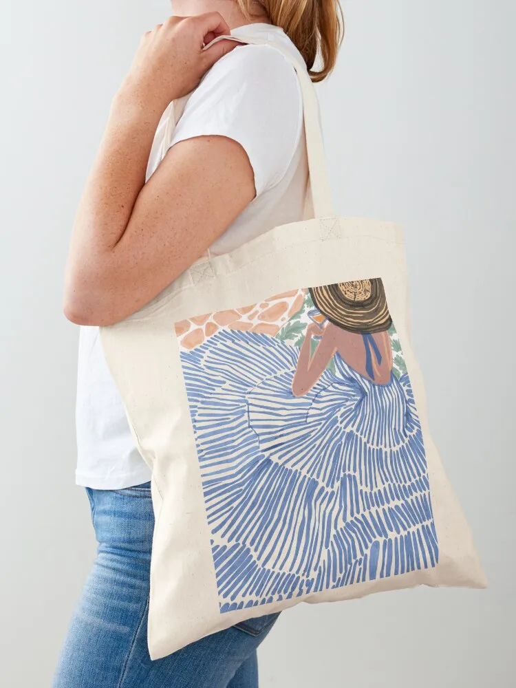 

Lady on Vacay art work Tote Bag Cloth bag Customizable the