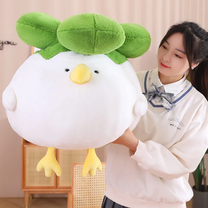 Kawaii Chicken Cabbage Plushies Stuffed White Bird Vegetable Plush Toys Lovely Birthday Gifts Soft Animal Toy