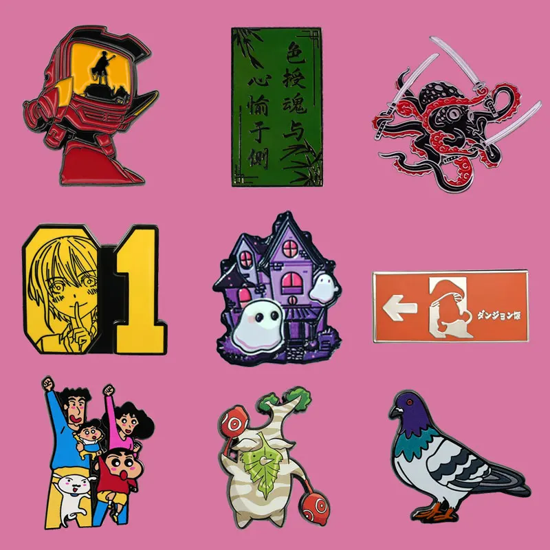 Classic Anime Character Badges Creative Animal Brooch Exquisite Decoration Button Metal Pin Fashion Jewelry Surprise Gift