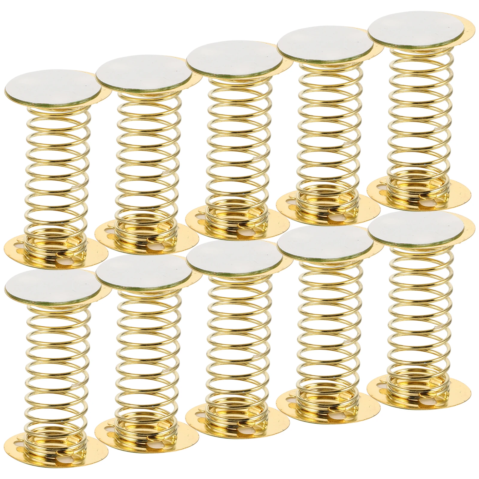 

10pcs Spring Base Ornaments Adhesive DIY Crafts Dashboard Decor Metal Golden Steel Shaking Wobble Springs Small Springs