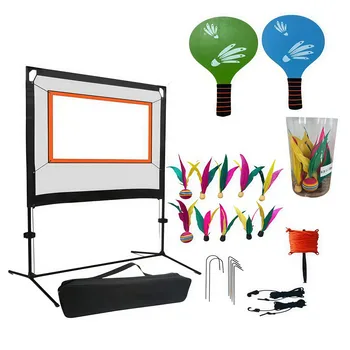 Badminton Net Set Indoor Sport Pickleball Hinterhof Outdoor Federball Ball Tragetasche Strand Tennis Praxis Spiel Spiele